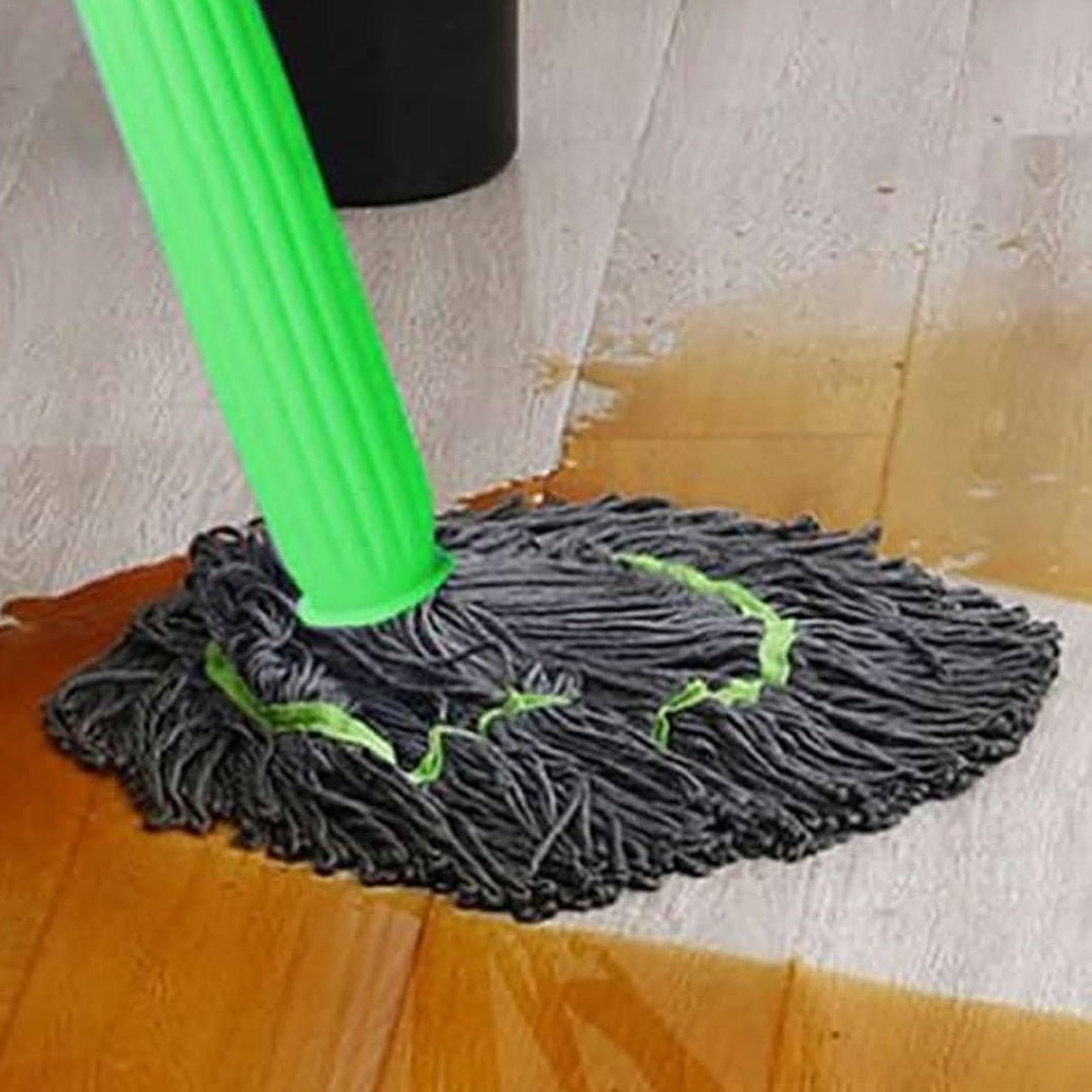 Self-Wringing Microfiber Floor Mop with 360° Rotation and Hands-Free Wringing
