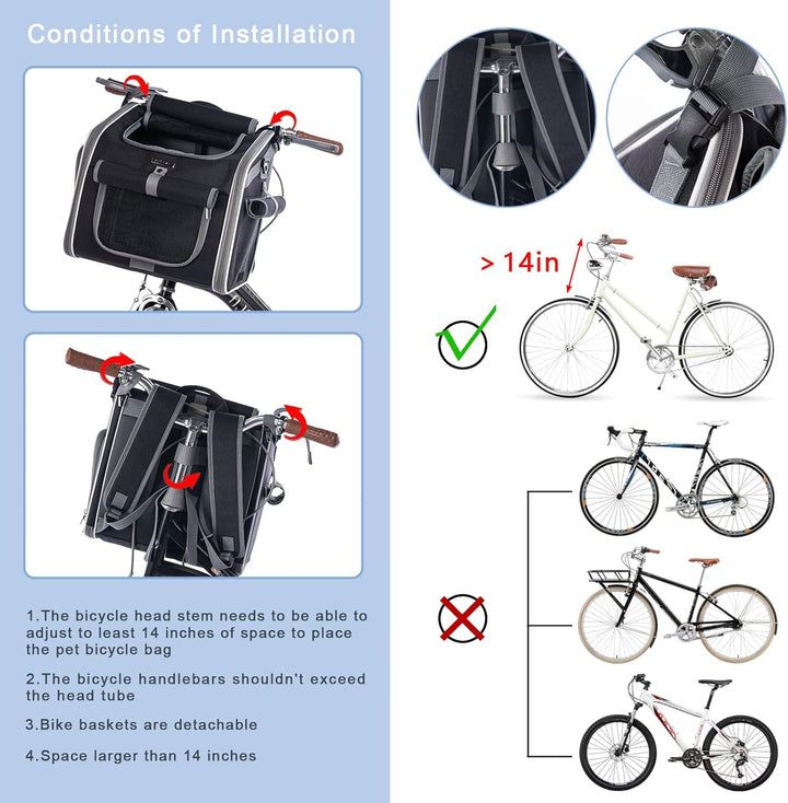 BowLift | Max – Pet Bike Basket for Dogs & Cats