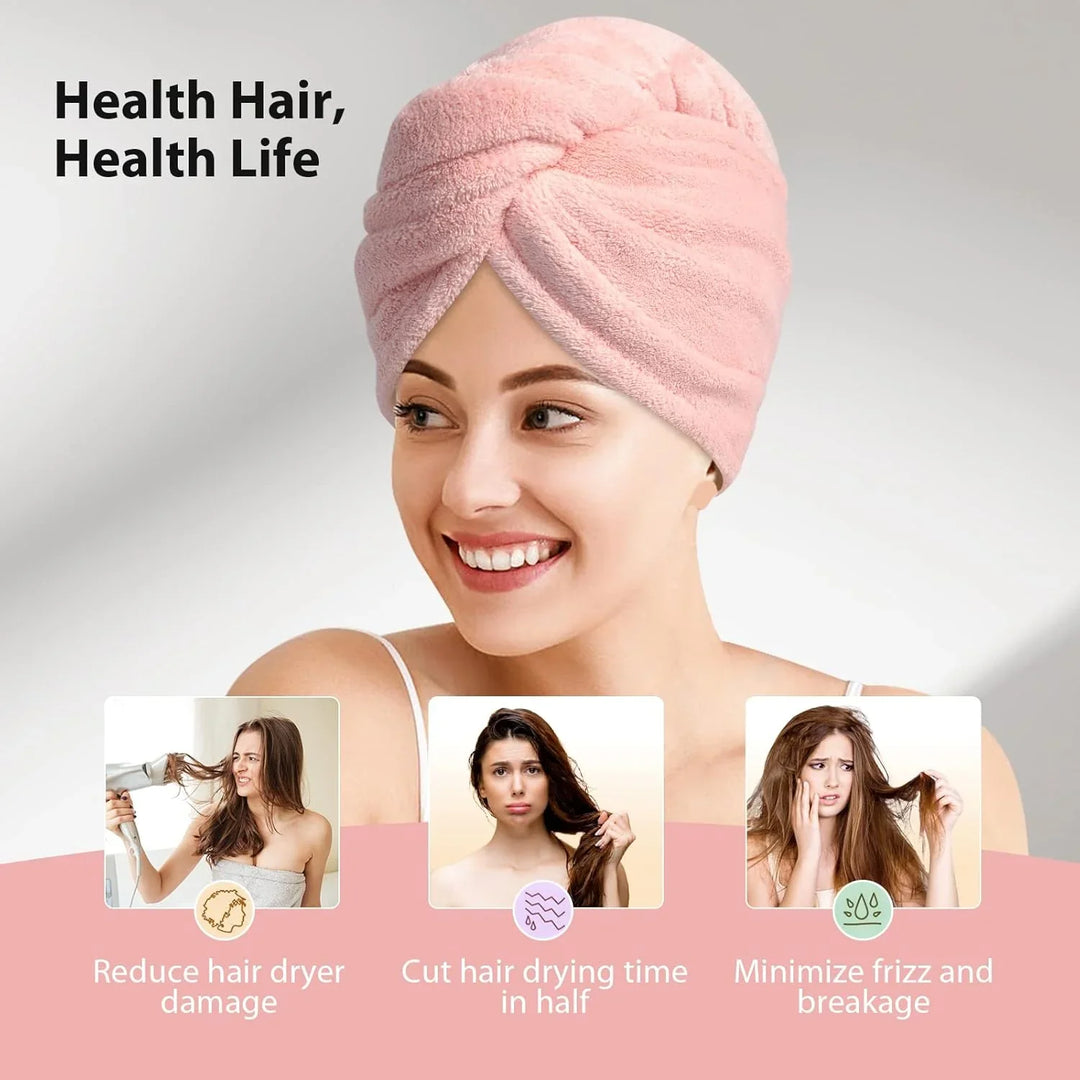 BowLift | Microfiber Hair Towel Set | 3 Pack for Quick Drying