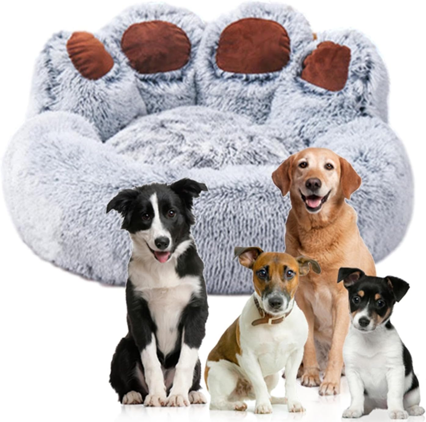 PawCuddle • Plush Paw-Shaped Dog Bed