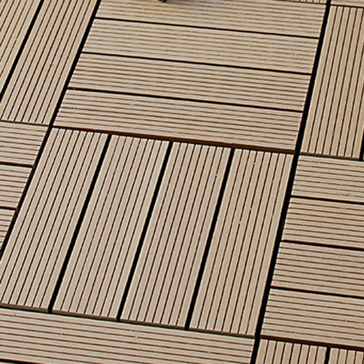 BowLift | 12" X 12" 4-Slat Square Deck/Patio Floor Tiles Snap Installation Floor Plank Tiles