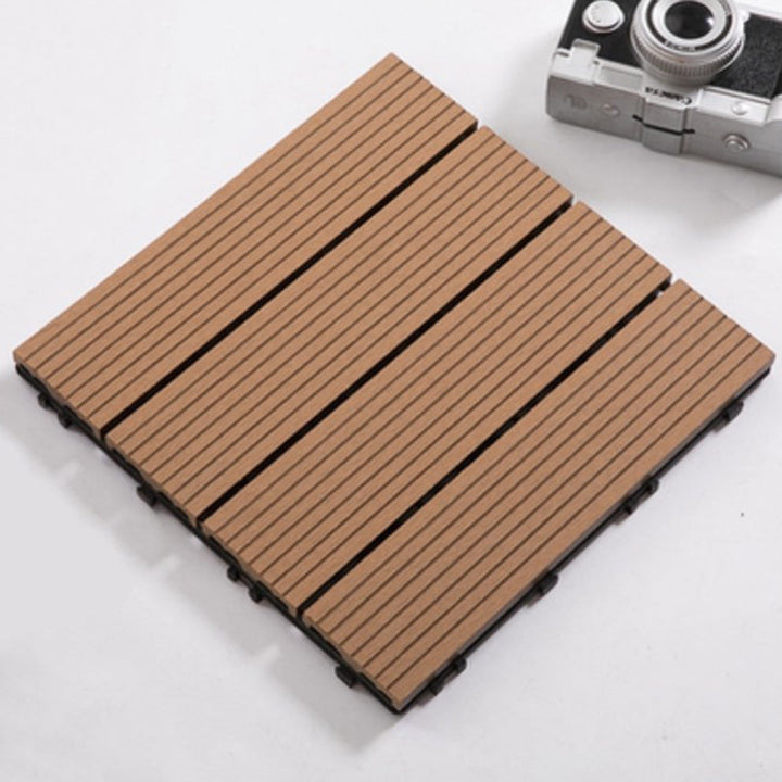 BowLift | Composite Plank Tiles Striped Pattern Square Deck Flooring Outdoor Patio