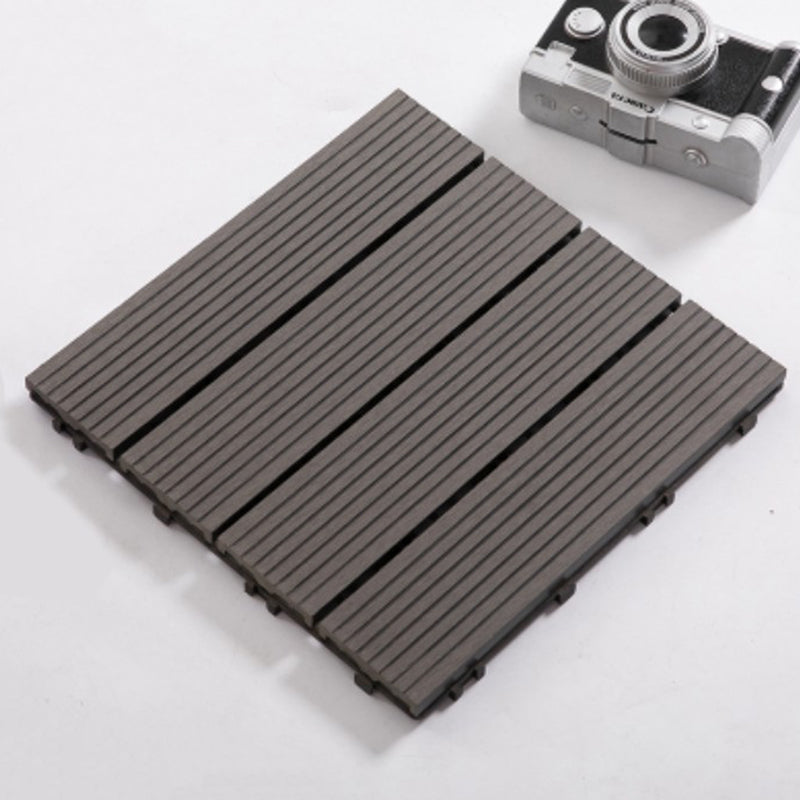 BowLift | Composite Plank Tiles Striped Pattern Square Deck Flooring Outdoor Patio