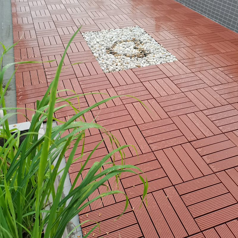 BowLift | Square PVC Deck/Patio Floor Tiles Interlocking Installation Outdoor Patio Tiles