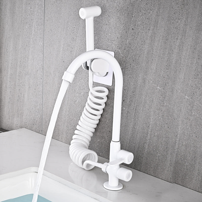 BowLift | Single Cold Water Valve Uniform Color High Arc Deck Mounted Bathtub Faucet