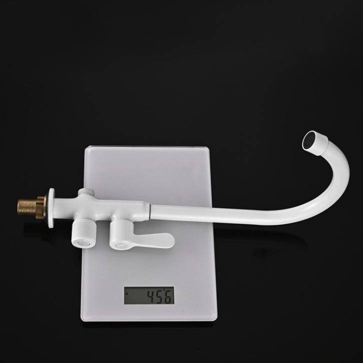 BowLift | Single Cold Water Valve Uniform Color High Arc Deck Mounted Bathtub Faucet