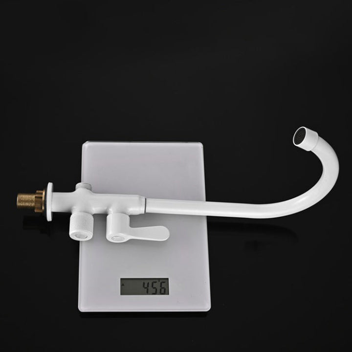 BowLift | Single Cold Water Valve Uniform Color High Arc Deck Mounted Bathtub Faucet