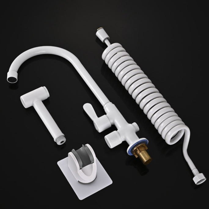 BowLift | Single Cold Water Valve Uniform Color High Arc Deck Mounted Bathtub Faucet