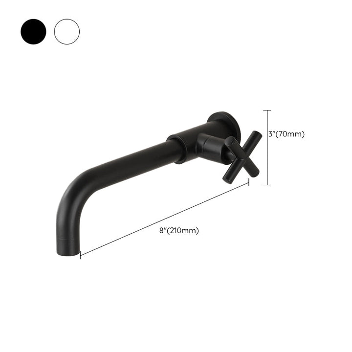 BowLift | Widely used wall-mounted bathroom sink faucet cross handle low arch faucet