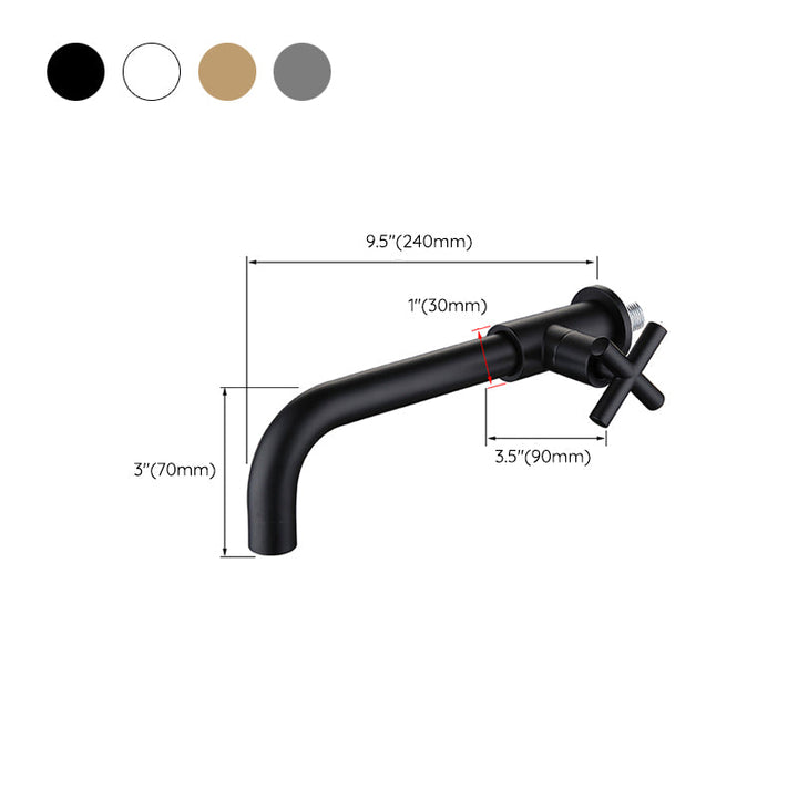 BowLift | Widely used wall-mounted bathroom sink faucet cross handle low arch faucet