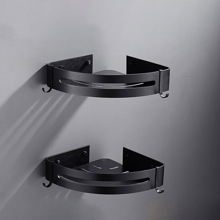 BowLift | Matt Black Modern Bathroom Accessories Set, Set of 3, Bathroom Shelf