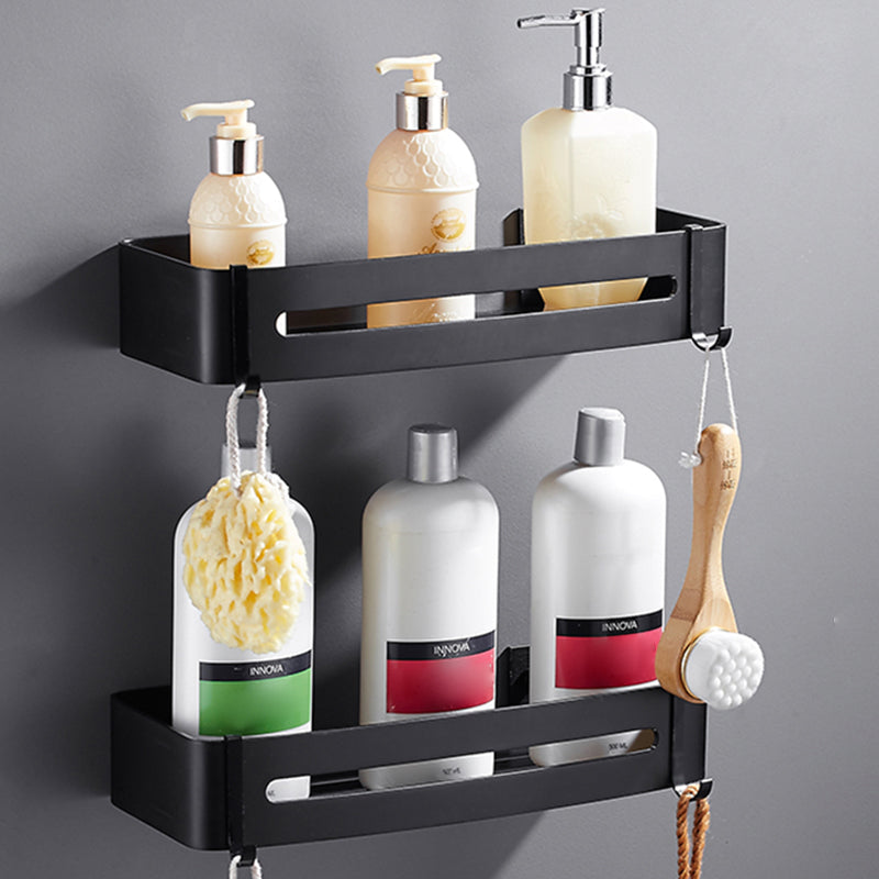 BowLift | Matt Black Modern Bathroom Accessories Set, Set of 3, Bathroom Shelf