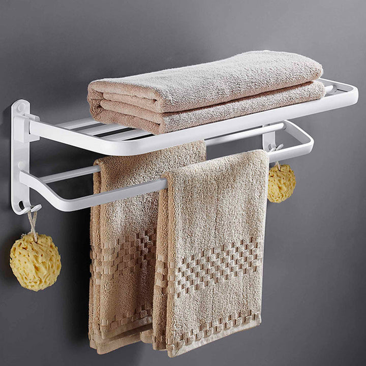 BowLift | White Bathroom Accessories Hardware Set Modern Bathroom Accessories Set, Towel Holder