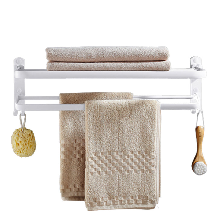 BowLift | White Bathroom Accessories Hardware Set Modern Bathroom Accessories Set, Towel Holder