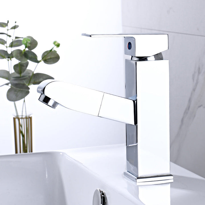 BowLift | Modern Pull-Out Single-Handle Faucet Bathroom Sink Faucet