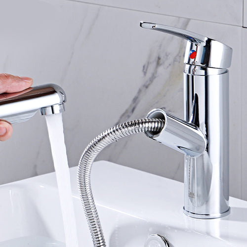 BowLift | Modern Pull-Out Single-Handle Faucet Bathroom Sink Faucet