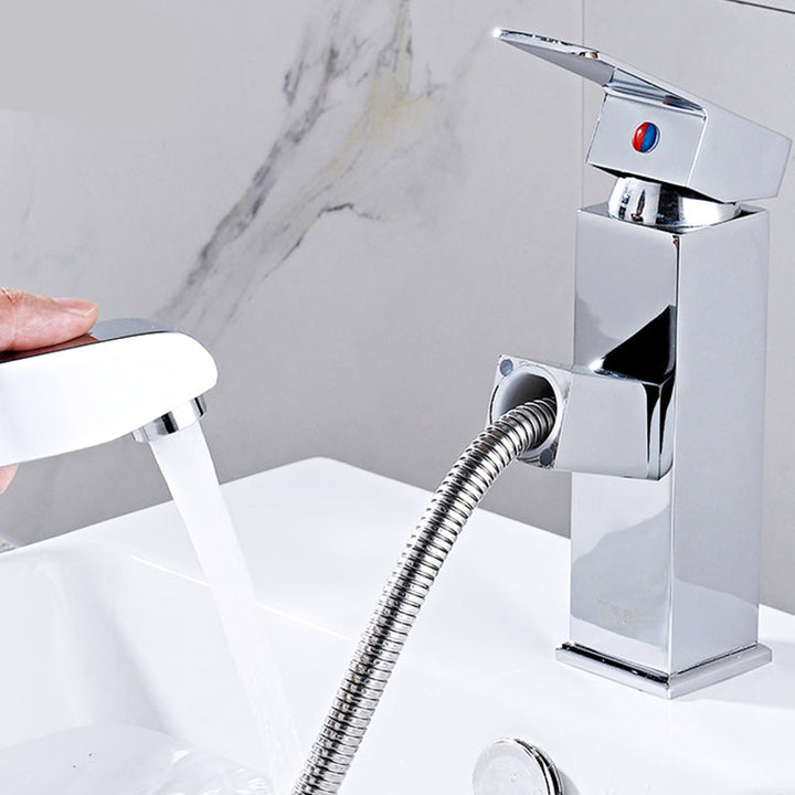 BowLift | Modern Pull-Out Single-Handle Faucet Bathroom Sink Faucet