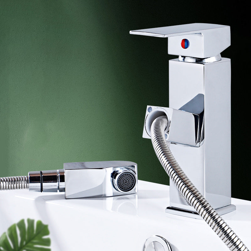 BowLift | Modern Pull-Out Single-Handle Faucet Bathroom Sink Faucet