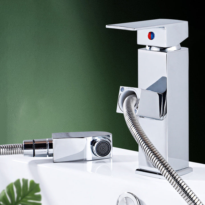 BowLift | Modern Pull-Out Single-Handle Faucet Bathroom Sink Faucet