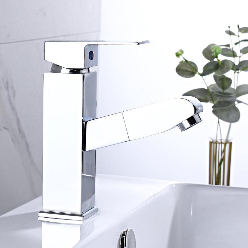BowLift | Modern Pull-Out Single-Handle Faucet Bathroom Sink Faucet