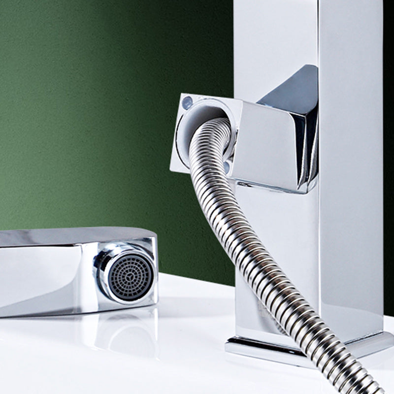 BowLift | Modern Pull-Out Single-Handle Faucet Bathroom Sink Faucet