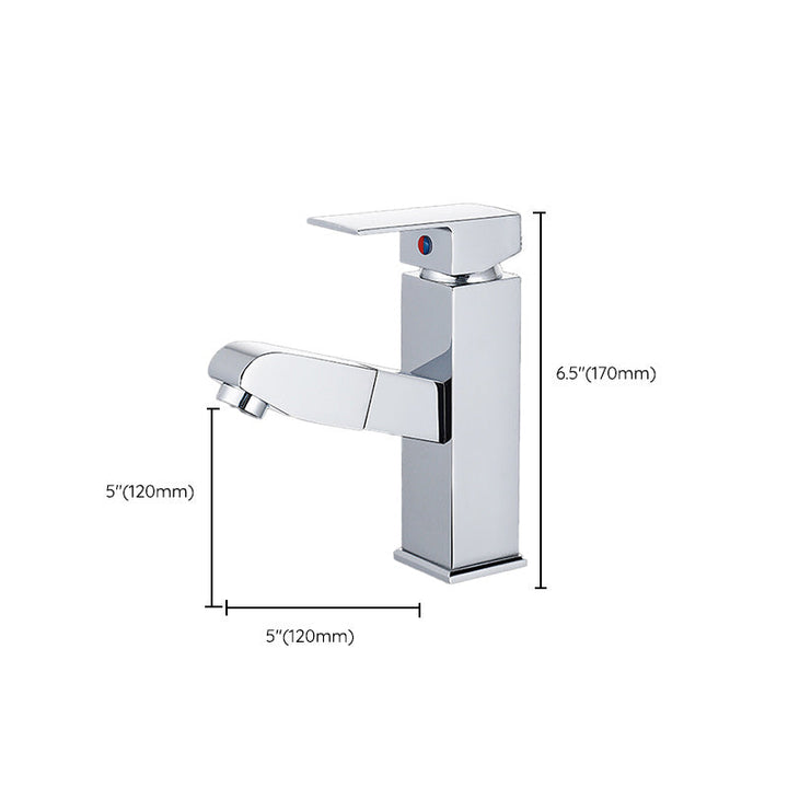 BowLift | Modern Pull-Out Single-Handle Faucet Bathroom Sink Faucet