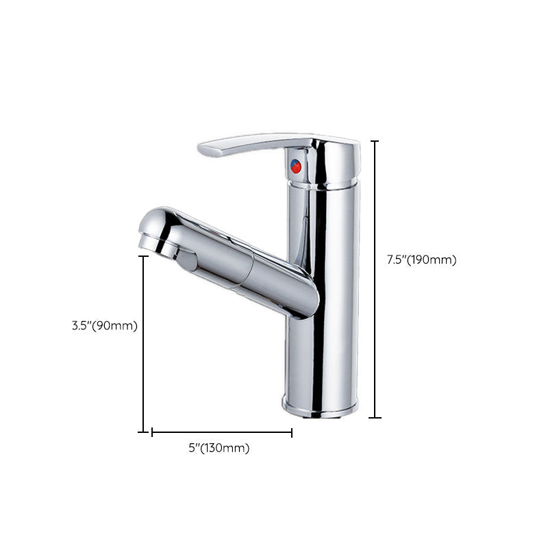 BowLift | Modern Pull-Out Single-Handle Faucet Bathroom Sink Faucet