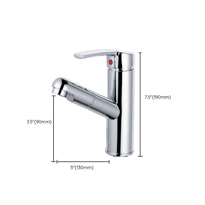 BowLift | Modern Pull-Out Single-Handle Faucet Bathroom Sink Faucet