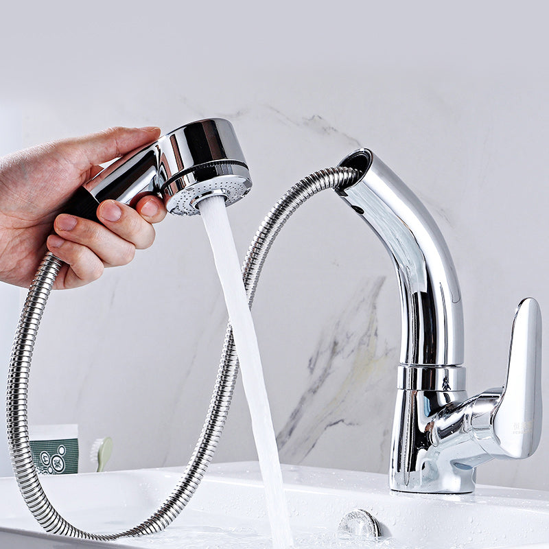 BowLift | Modern Simple Vessel Sink Faucet High Arc Bathroom Sink Faucet