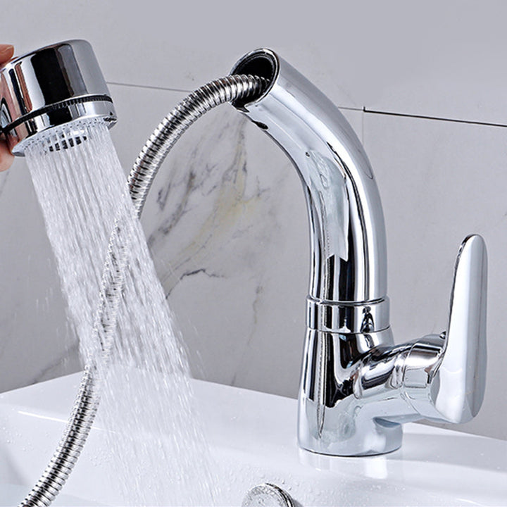 BowLift | Modern Simple Vessel Sink Faucet High Arc Bathroom Sink Faucet