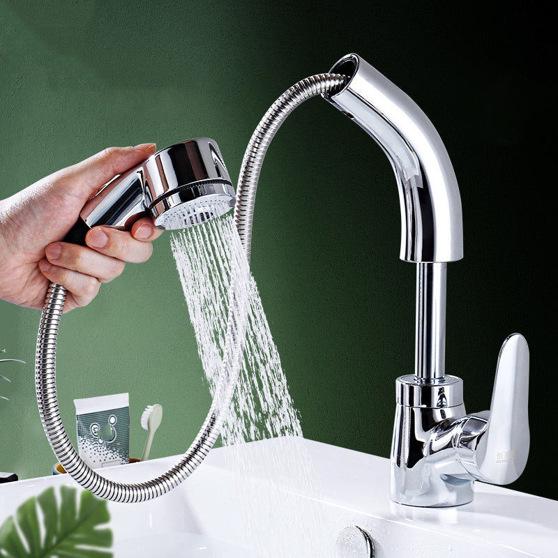 BowLift | Modern Simple Vessel Sink Faucet High Arc Bathroom Sink Faucet