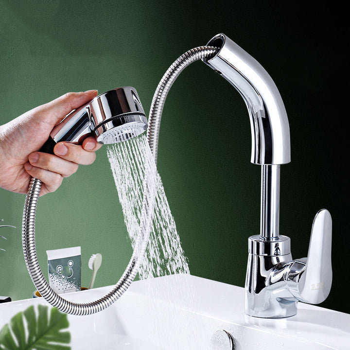 BowLift | Modern Simple Vessel Sink Faucet High Arc Bathroom Sink Faucet