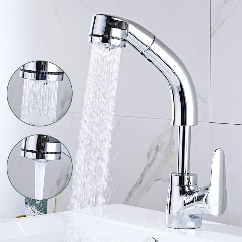 BowLift | Modern Simple Vessel Sink Faucet High Arc Bathroom Sink Faucet