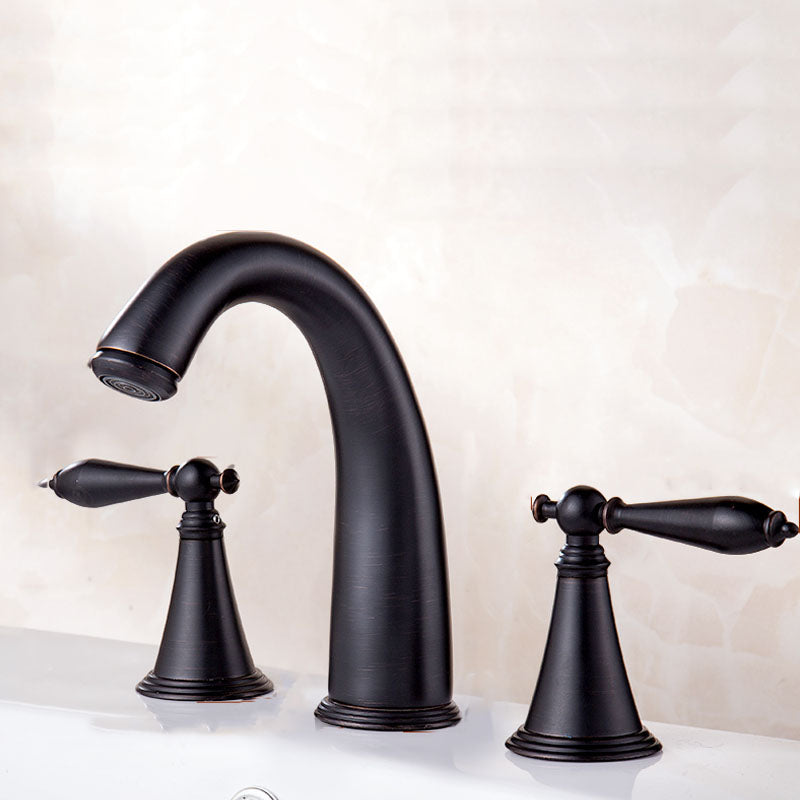 BowLift | Traditional Roman Bathtub Faucet Set Copper Fixed Deck Mount with Handles