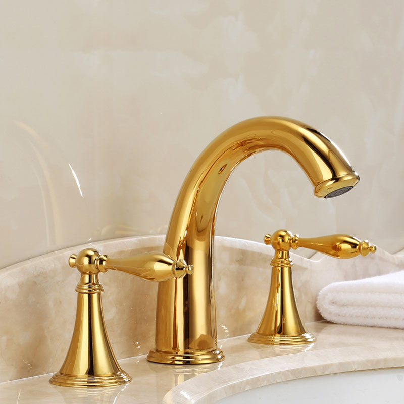 BowLift | Traditional Roman Bathtub Faucet Set Copper Fixed Deck Mount with Handles