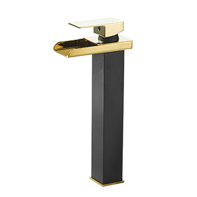 BowLift | Modern Waterfall Spout Sink Faucet with LED Brass Sink Faucet