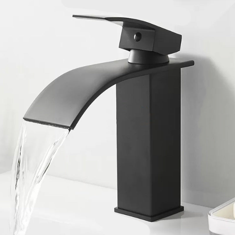 BowLift | Modern Waterfall Spout Sink Faucet with LED Brass Sink Faucet