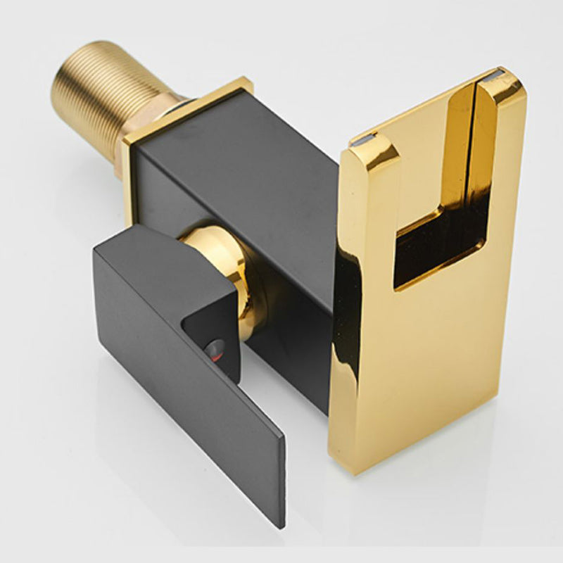 BowLift | Modern Waterfall Spout Sink Faucet with LED Brass Sink Faucet