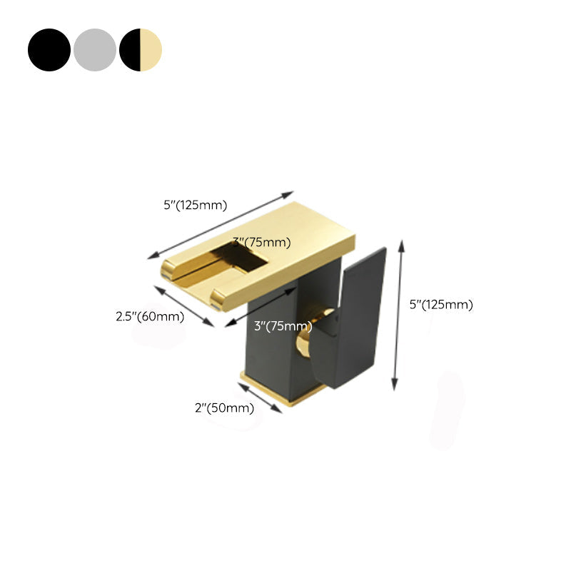 BowLift | Modern Waterfall Spout Sink Faucet with LED Brass Sink Faucet