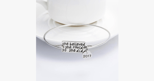 BowLift | She believed she could, so she did bracelet with 2017 charm