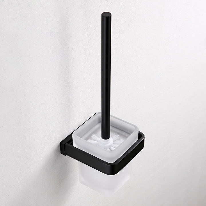 BowLift | Black Bathroom Accessories Hardware Set with Towel Rail and Bath Shelf