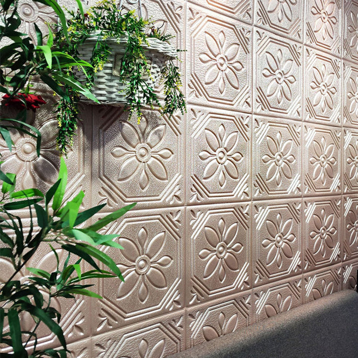 BowLift | Modern Wall Panel Floral 3D Print Peel and Stick Waterproof Wall Panels