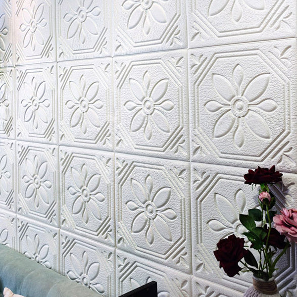 BowLift | Modern Wall Panel Floral 3D Print Peel and Stick Waterproof Wall Panels