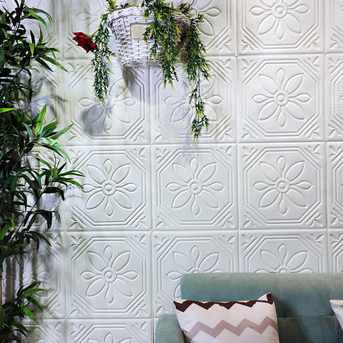 BowLift | Modern Wall Panel Floral 3D Print Peel and Stick Waterproof Wall Panels