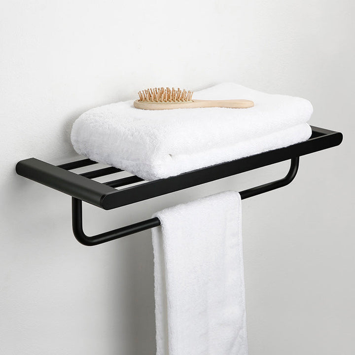 BowLift | Contemporary bathroom accessory single piece or in set made of black metal