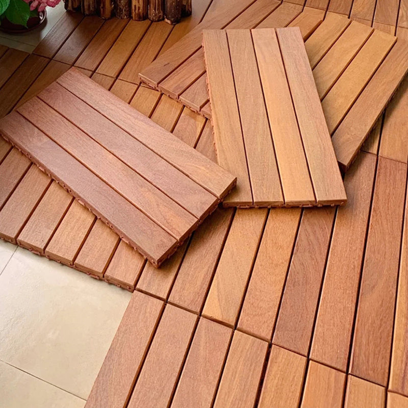 BowLift | 4-Slat Wood Deck/Patio Floor Tiles Interlocking Installation Floor Tiles