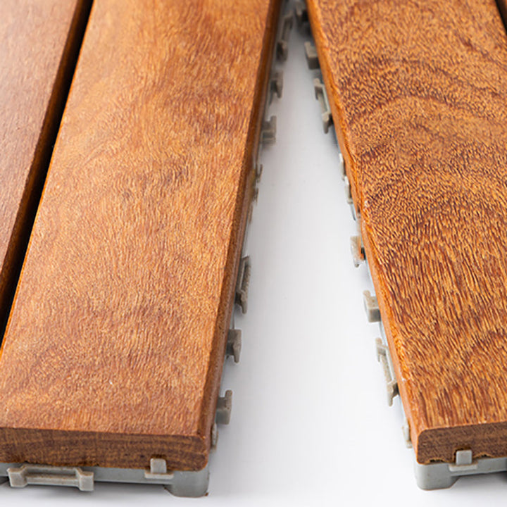BowLift | 4-Slat Wood Deck/Patio Floor Tiles Interlocking Installation Floor Tiles