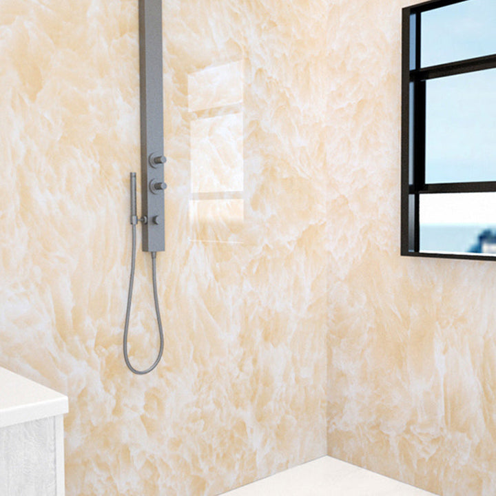 BowLift | Marbleing Water-repellent Tile PVC Single Peel and Stick Tile for Bathroom Back Wall