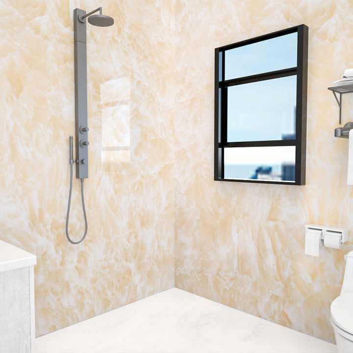 BowLift | Marbleing Water-repellent Tile PVC Single Peel and Stick Tile for Bathroom Back Wall