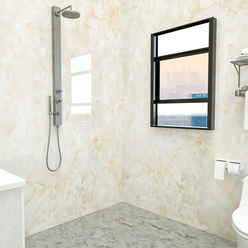 BowLift | Marbleing Water-repellent Tile PVC Single Peel and Stick Tile for Bathroom Back Wall